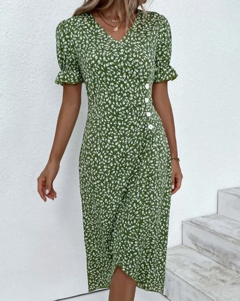 Olivia | Floral Summer Dress with Tummy Control