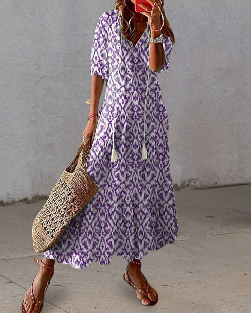 Gretha | Bohemian Dress with Tummy Coverage