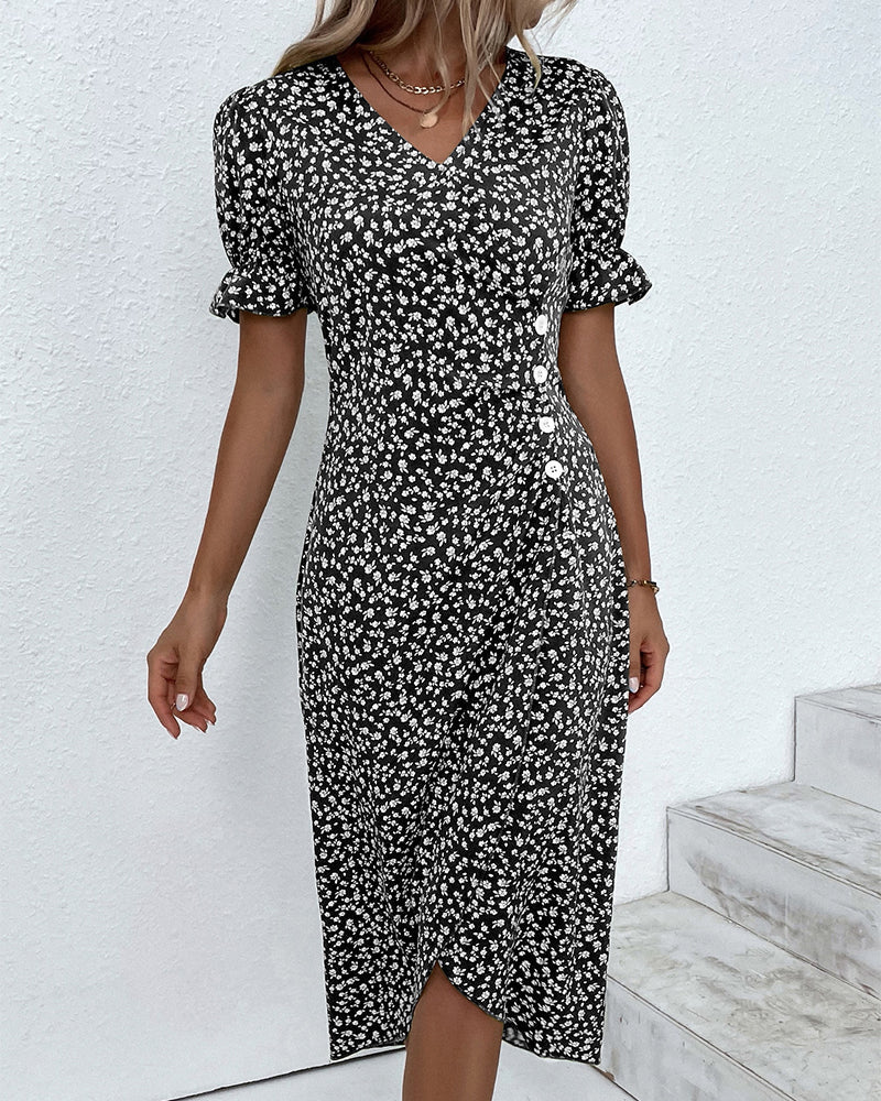 Olivia | Floral Summer Dress with Tummy Control