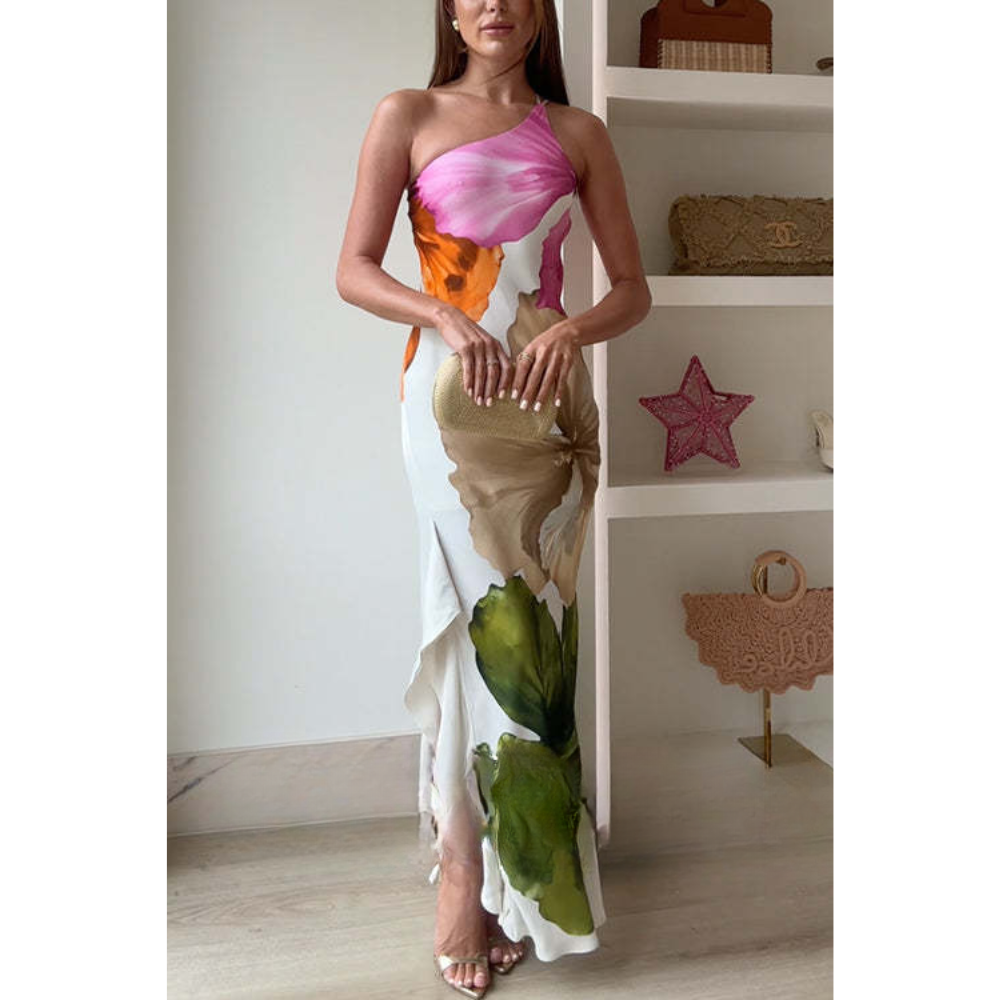 Anja – Ruffled One-Shoulder Dress