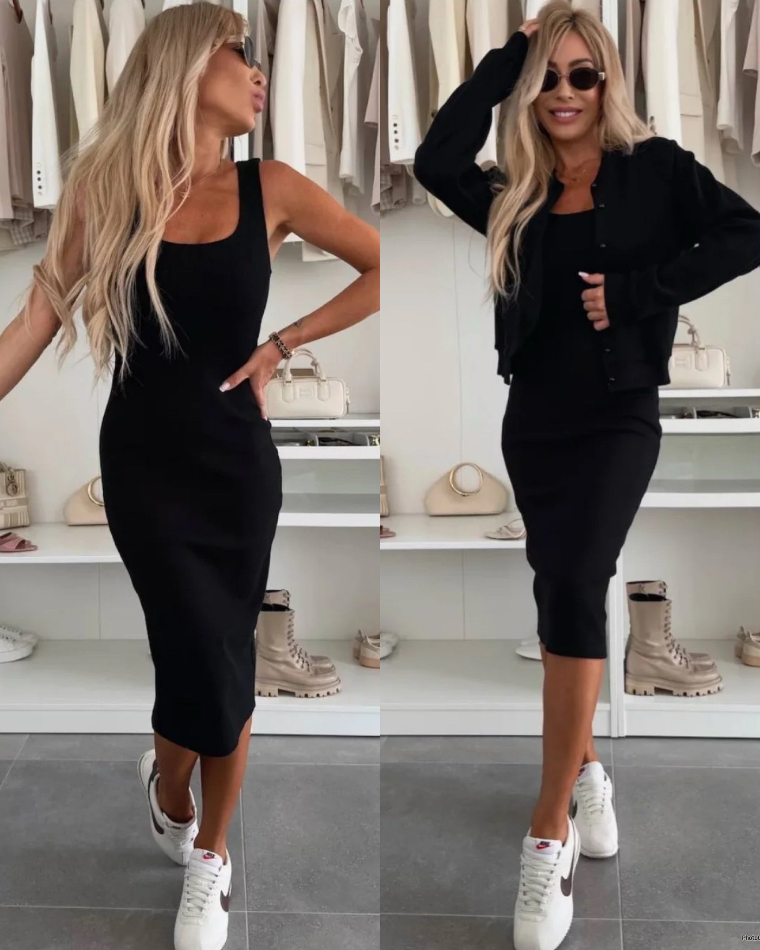 Mirte™ | Ribbed Dress with Coordinating Bomber Jacket