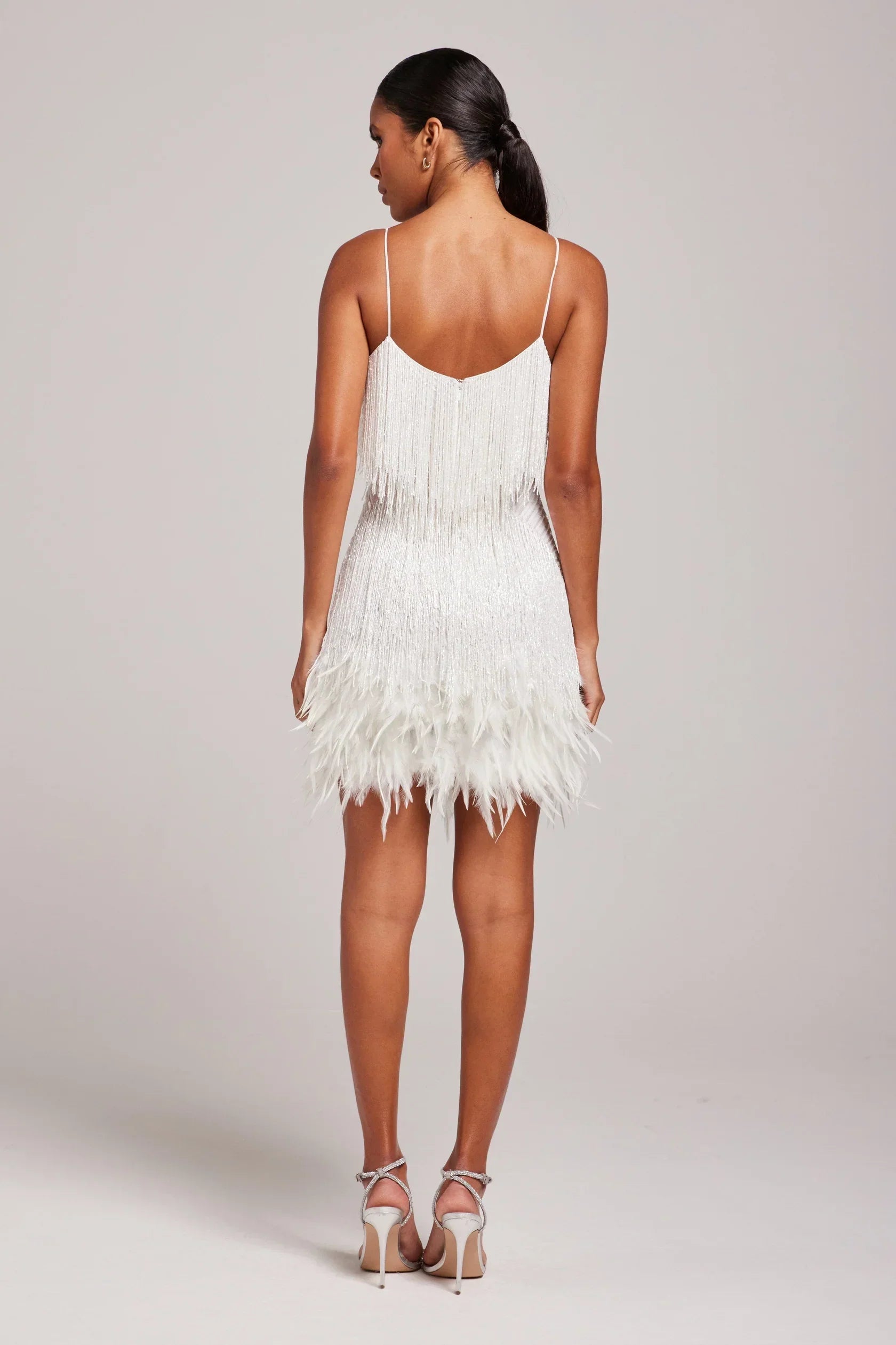 Jasmijn | Mini Dress with Feather Accents