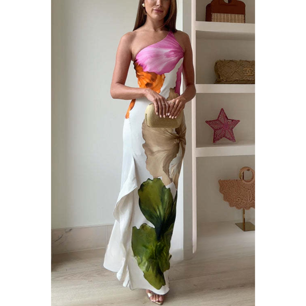 Anja – Ruffled One-Shoulder Dress