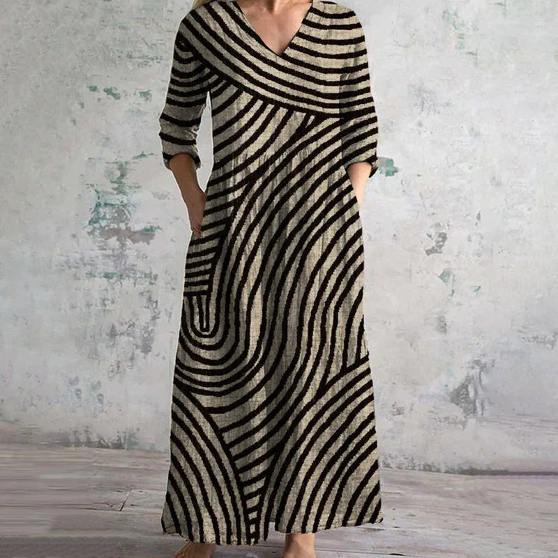 Roos™ | Retro Striped Dress