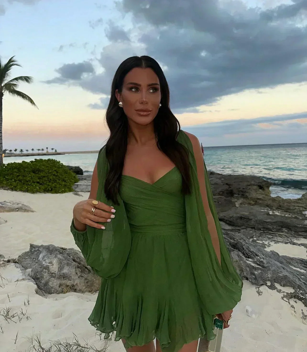 Sarah | Mini Dress with Balloon Sleeves