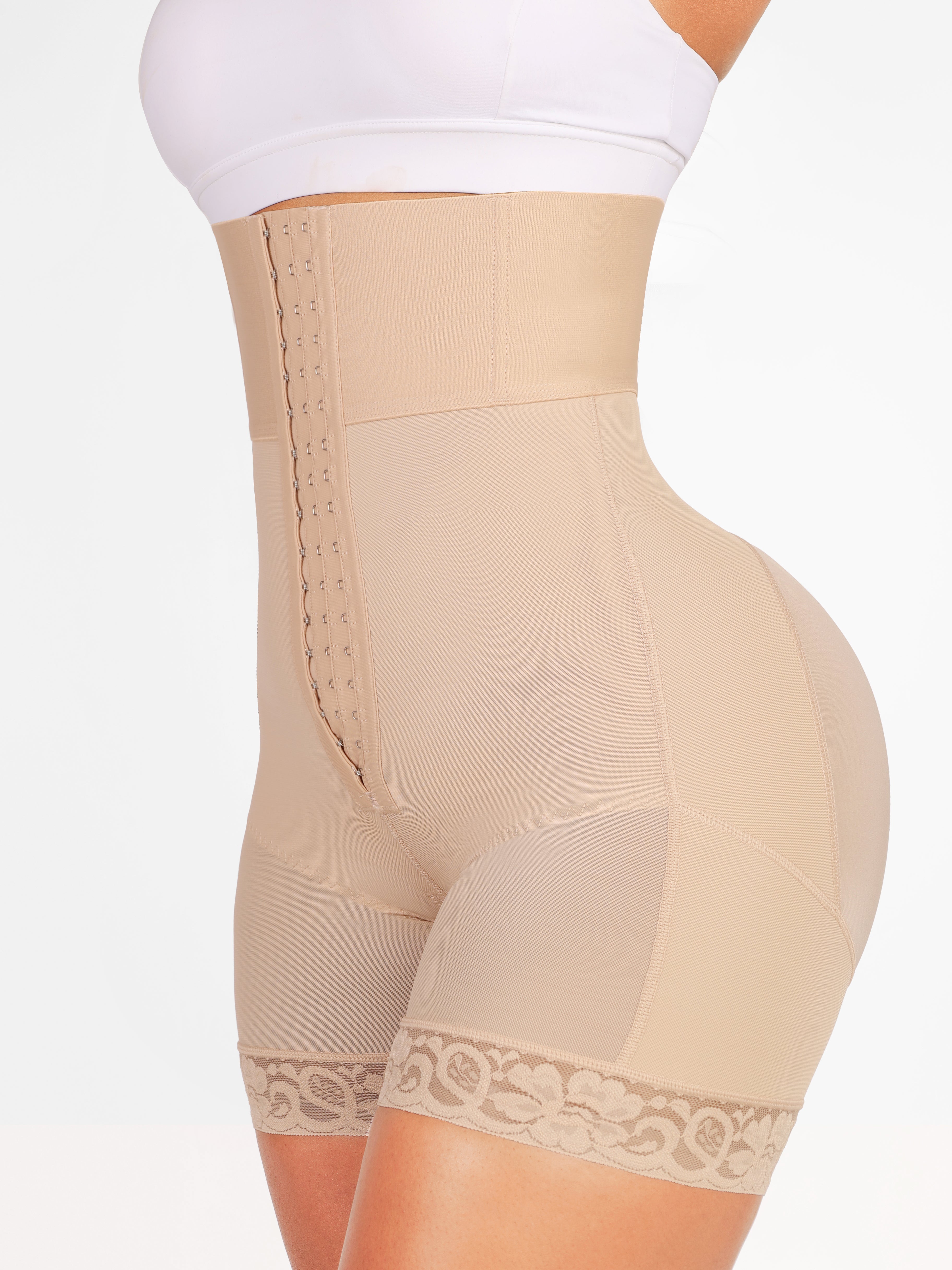 Valentina 2.0 - High-Waisted Body Shaper Featuring 3 Hook Rows and Boning
