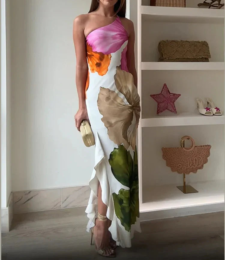 Marije - Chic Patchwork Maxi Dress