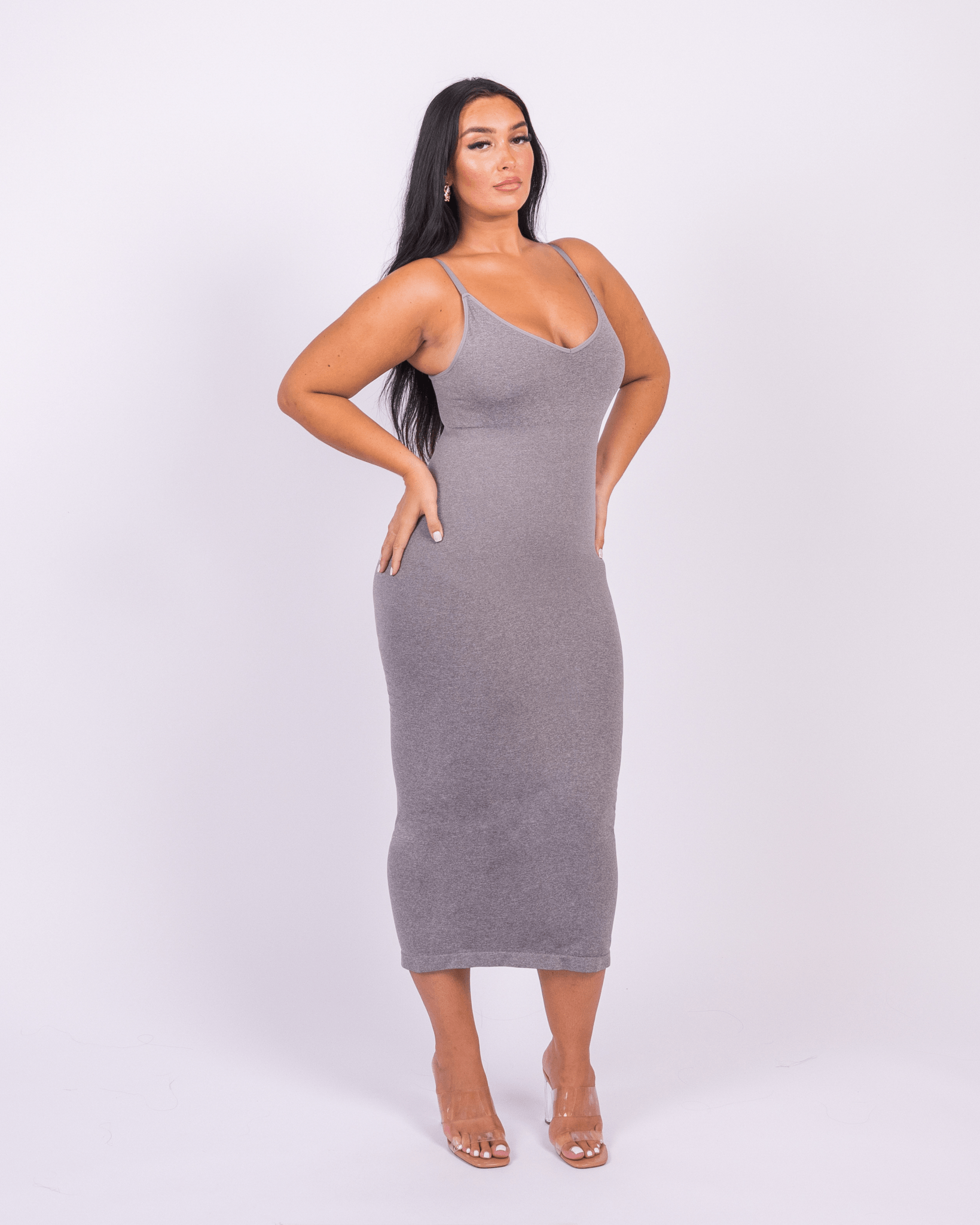 Azura V-Neck Spaghetti Strap Shaper Maxi Dress