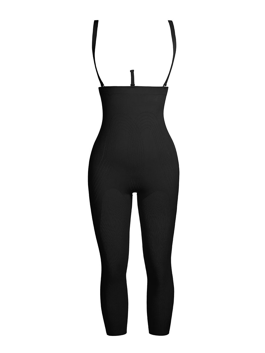 Dhalia - Knee-Length Full Body Shaper with Adjustable Shoulder Straps