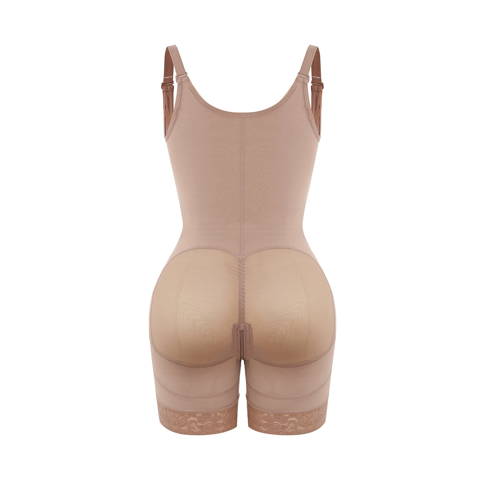 Felicia Short Powernet® - Breathable Latex Body Shapewear with Open Bust, Tummy Control, and Firm Compression.