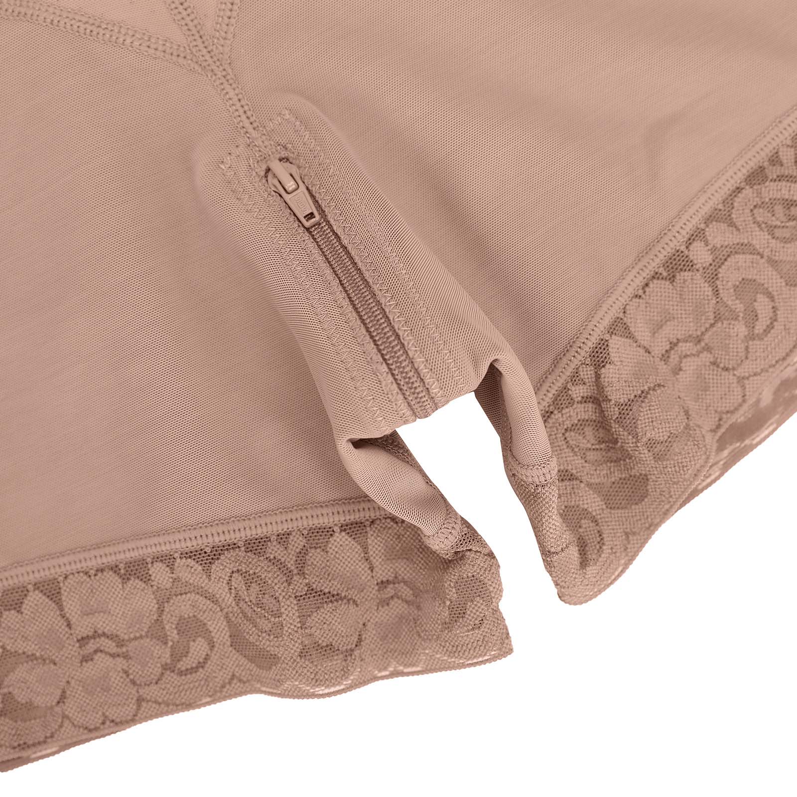 Felicia Short Powernet® - Breathable Latex Body Shapewear with Open Bust, Tummy Control, and Firm Compression.