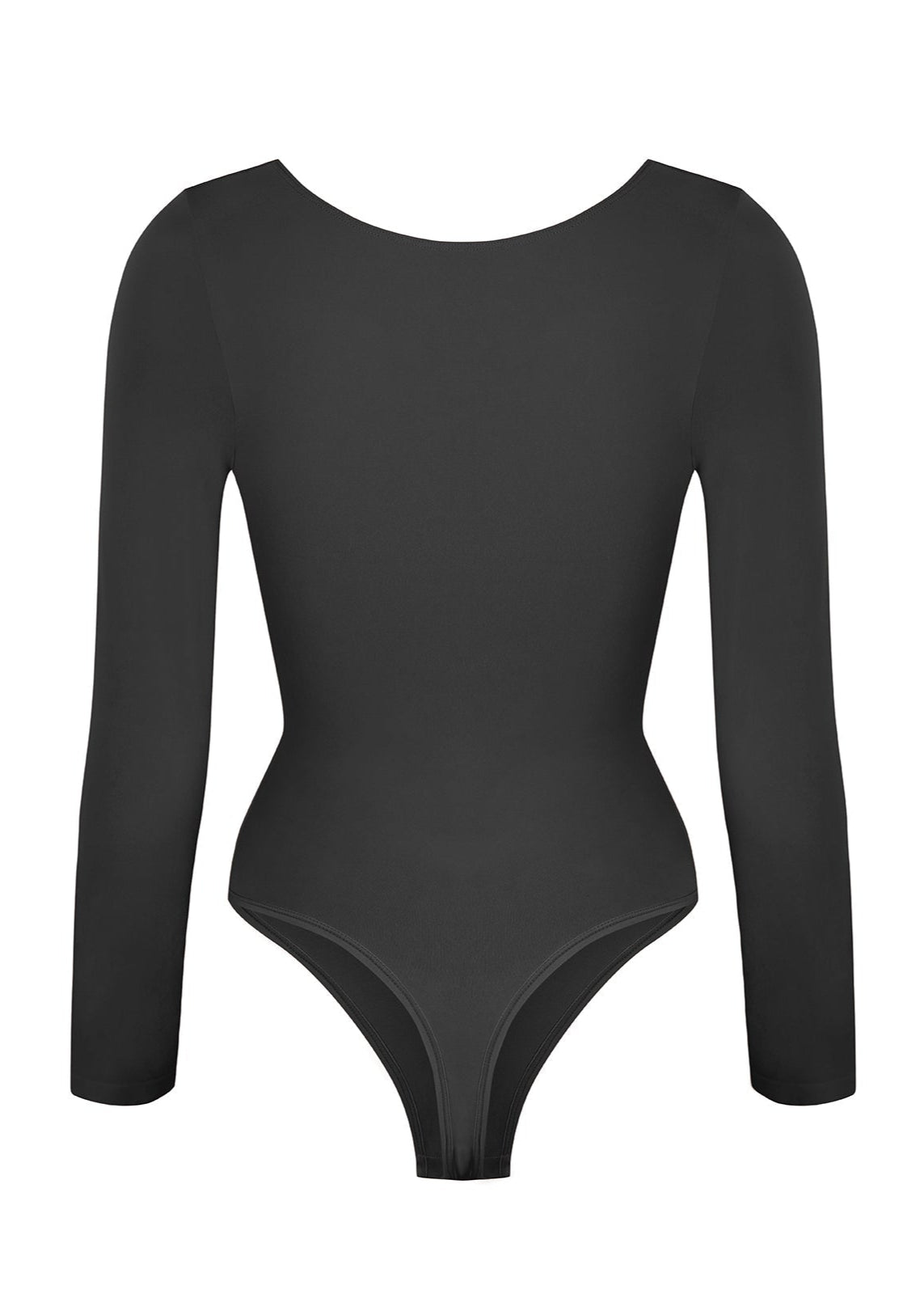 Marcella - Seamless Long Sleeve Bodysuit with Thong, Bust Support, and Tummy Shaping