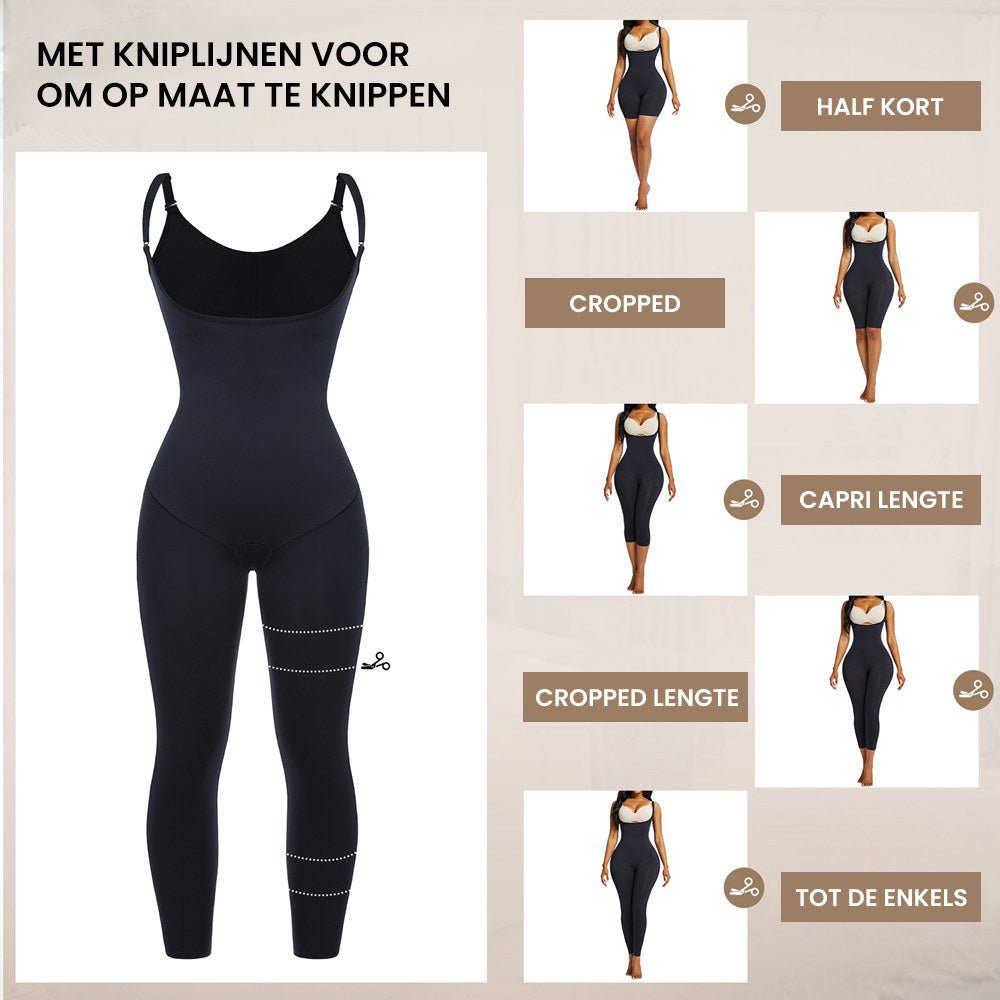 Naomi - Adjustable Straps Open Bust Full Body Shaper