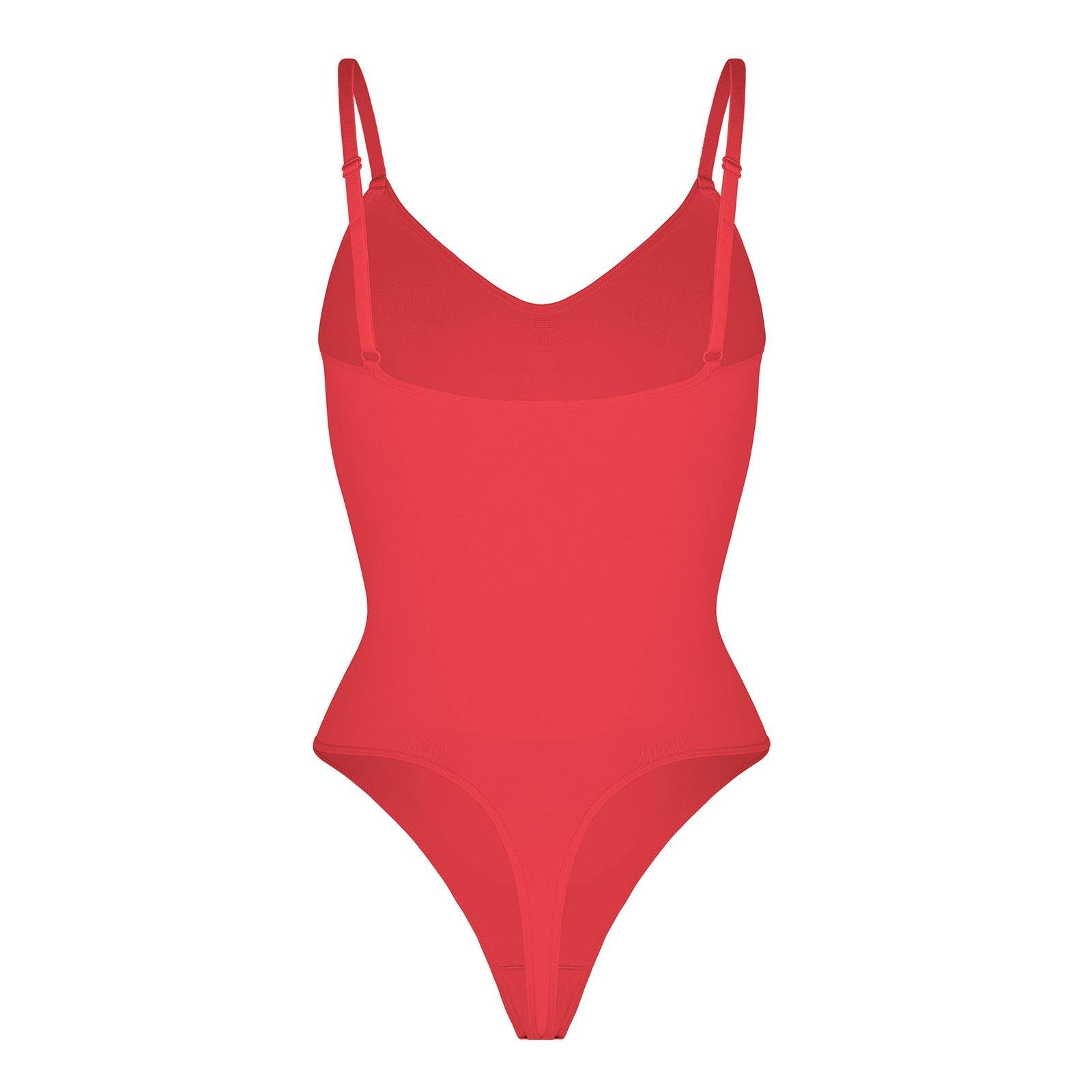 Stefanie - Spaghetti Strap Seamless Bodysuit with String Detail