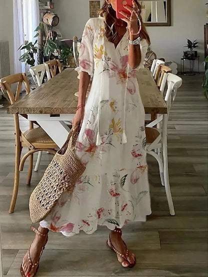 Gretha | Bohemian Dress with Tummy Coverage