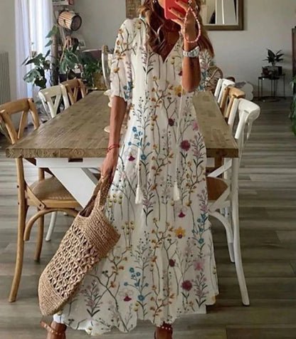 Gretha | Bohemian Dress with Tummy Coverage