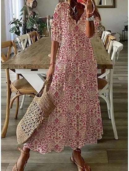 Gretha | Bohemian Dress with Tummy Coverage