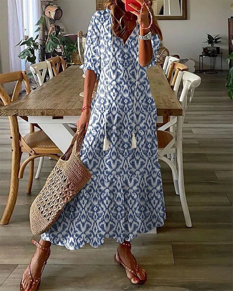 Gretha | Bohemian Dress with Tummy Coverage