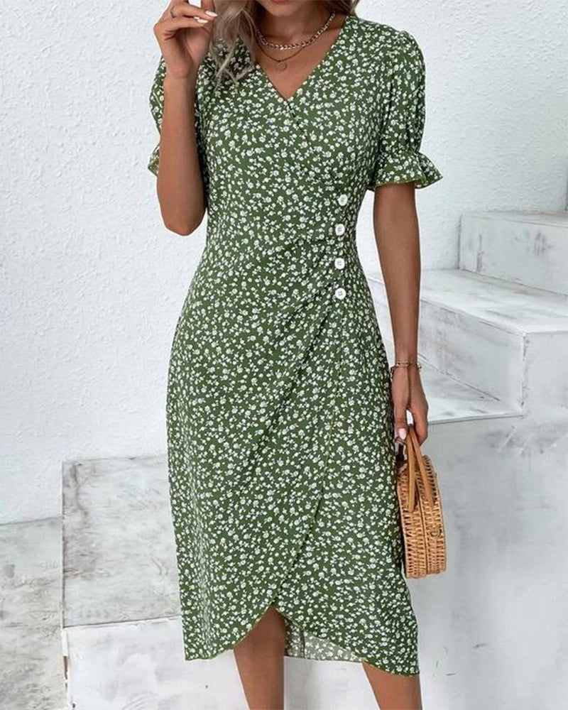 Olivia | Floral Summer Dress with Tummy Control