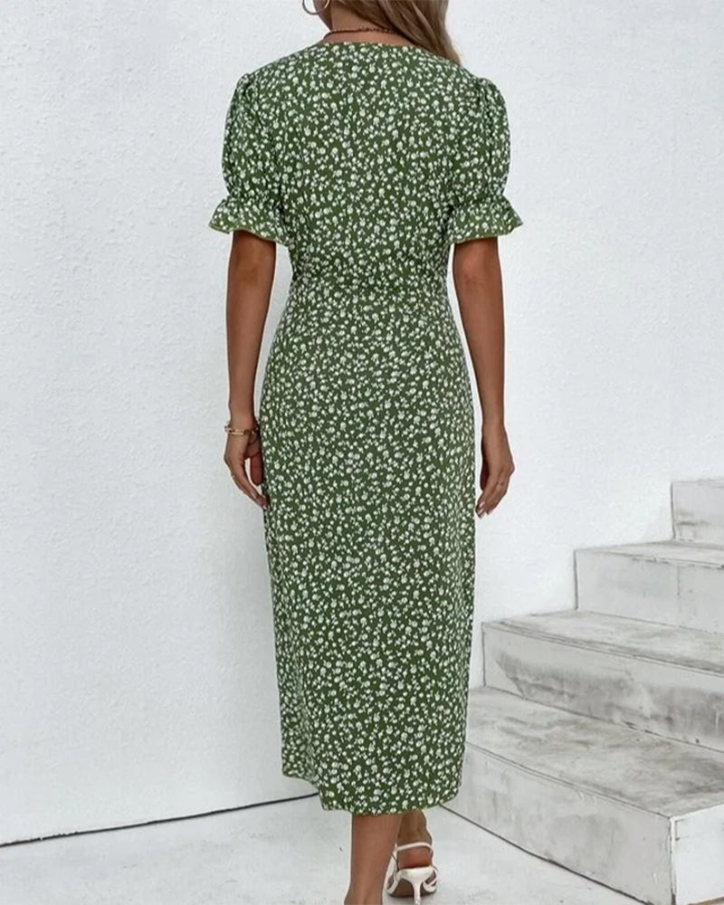Olivia | Floral Summer Dress with Tummy Control