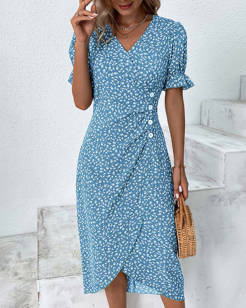 Olivia | Floral Summer Dress with Tummy Control