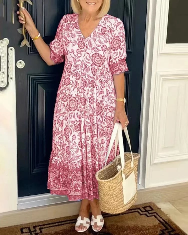 Rosie | Bohemian V-Neck Dress