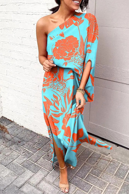 Yfke – Asymmetrical One-Shoulder Dress with Side Slits