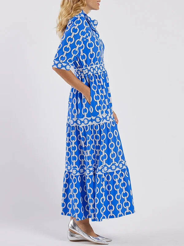 Yara – Chain-Embellished Midi Dress