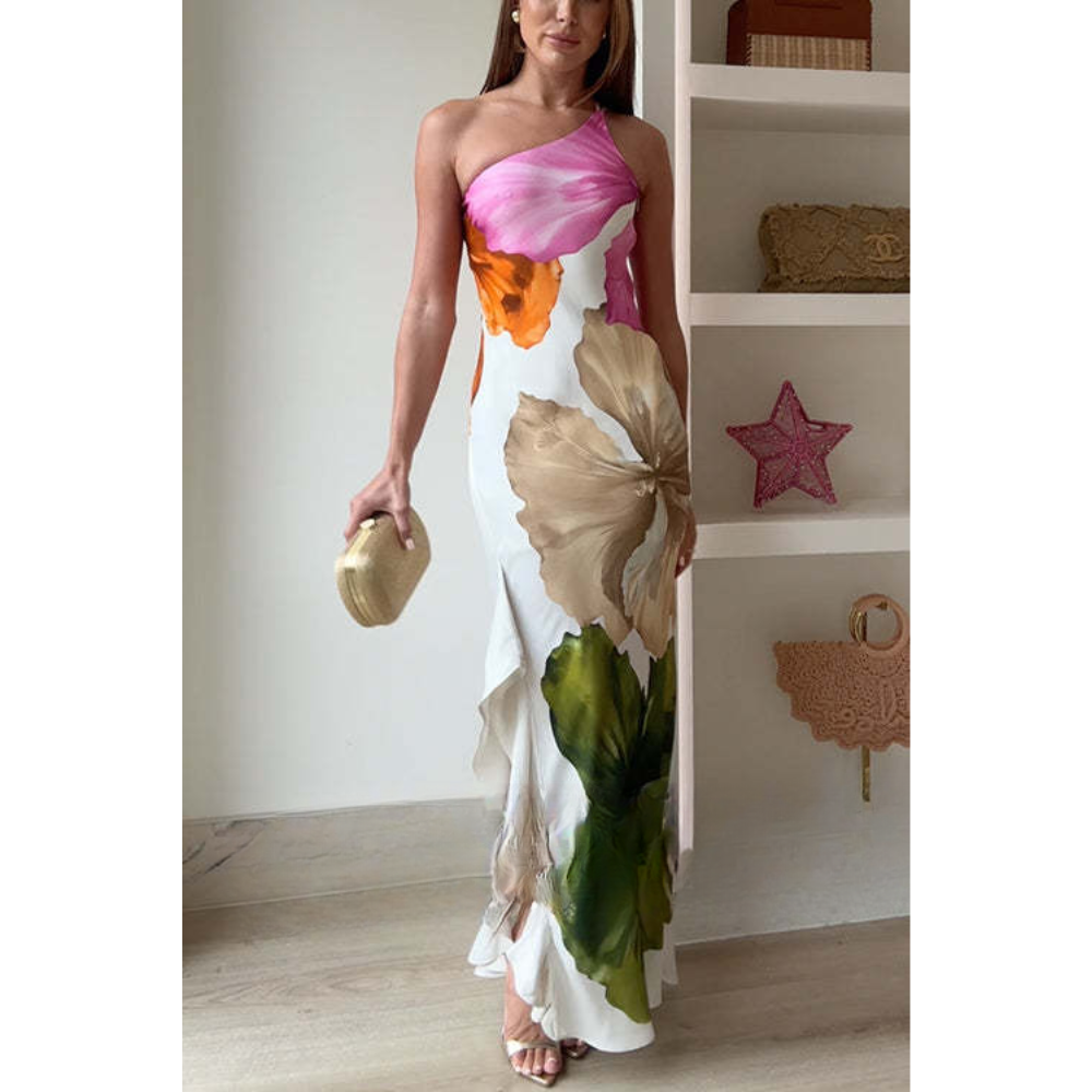 Anja – Ruffled One-Shoulder Dress