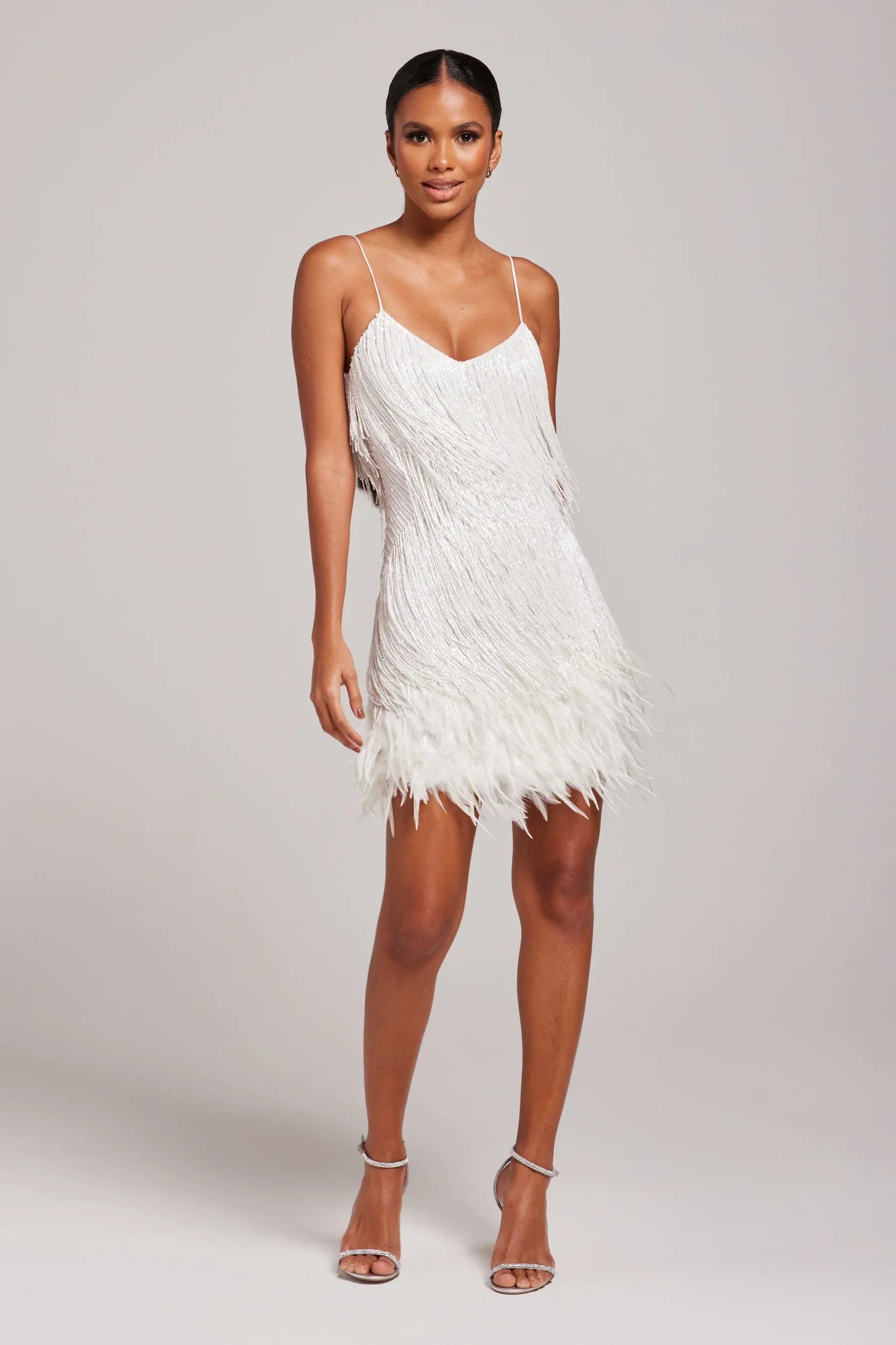 Jasmijn | Mini Dress with Feather Accents