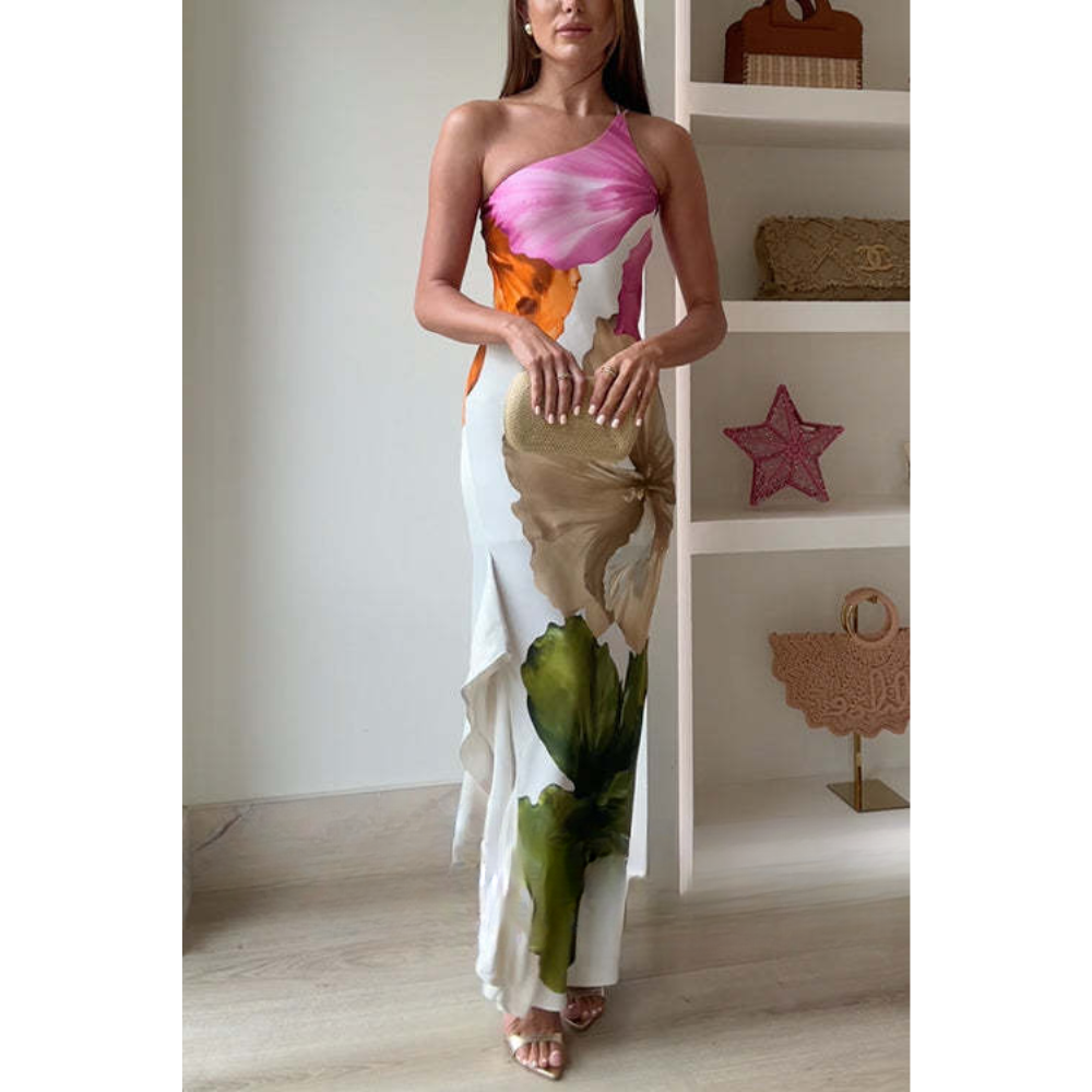 Anja – Ruffled One-Shoulder Dress
