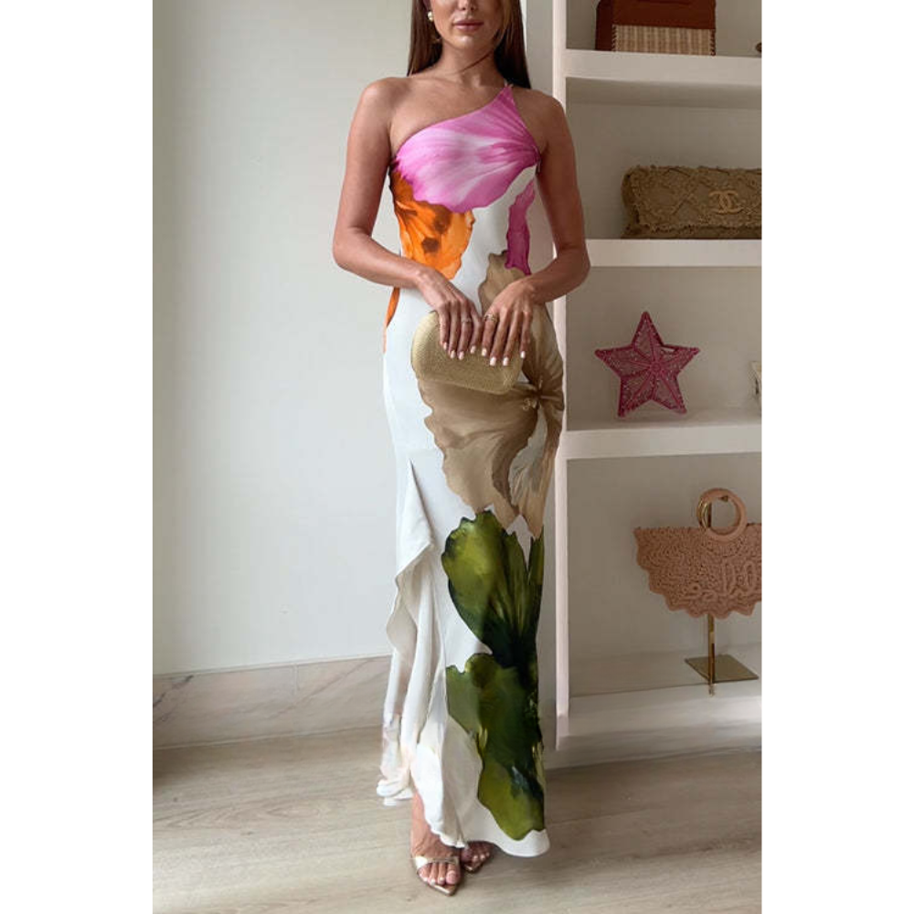 Anja – Ruffled One-Shoulder Dress