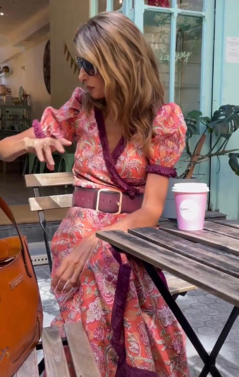 Elske - Short Sleeve Pink Maxi Dress