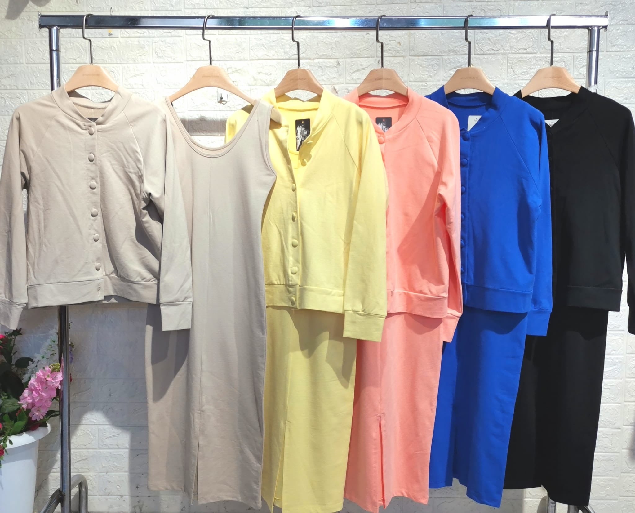 Mirte™ | Ribbed Dress with Coordinating Bomber Jacket