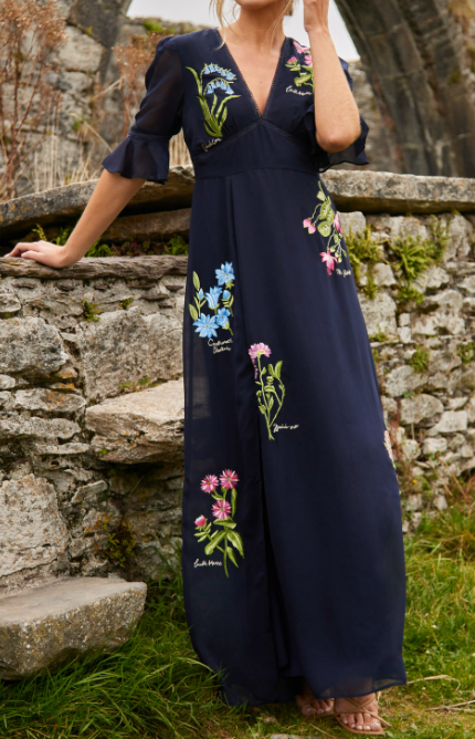 Elena – Floral Embroidery Dress