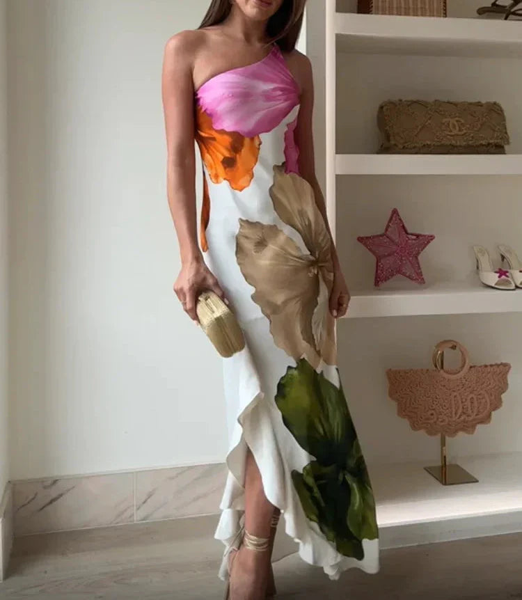 Marije - Chic Patchwork Maxi Dress