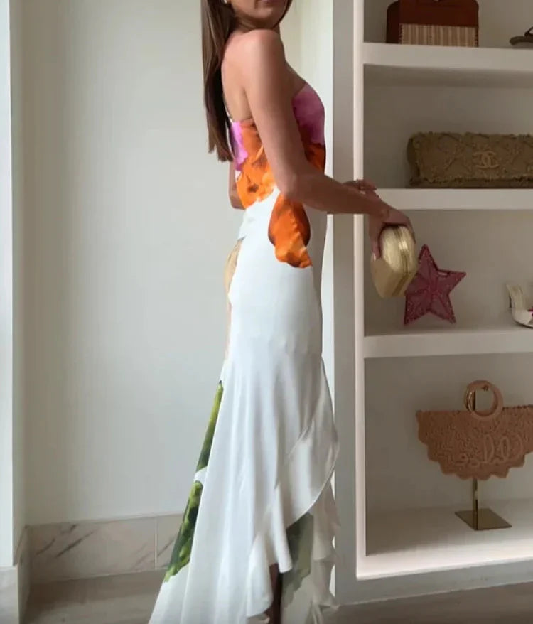Marije - Chic Patchwork Maxi Dress