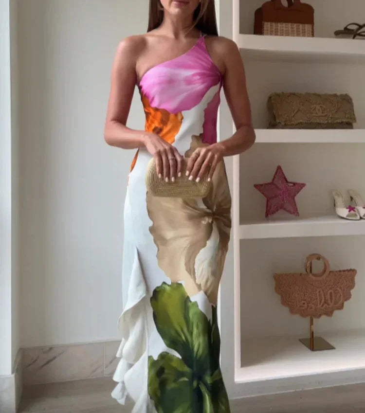 Marije - Chic Patchwork Maxi Dress