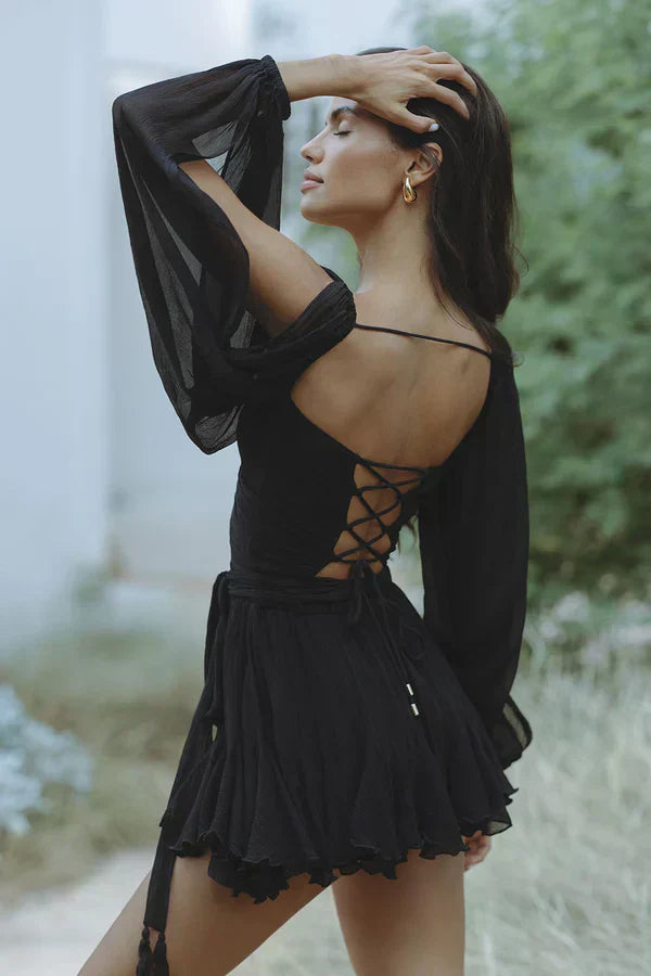 Sarah | Mini Dress with Balloon Sleeves