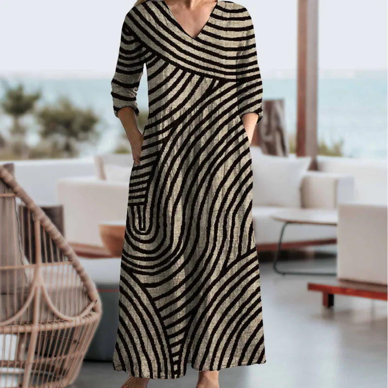 Roos™ | Retro Striped Dress