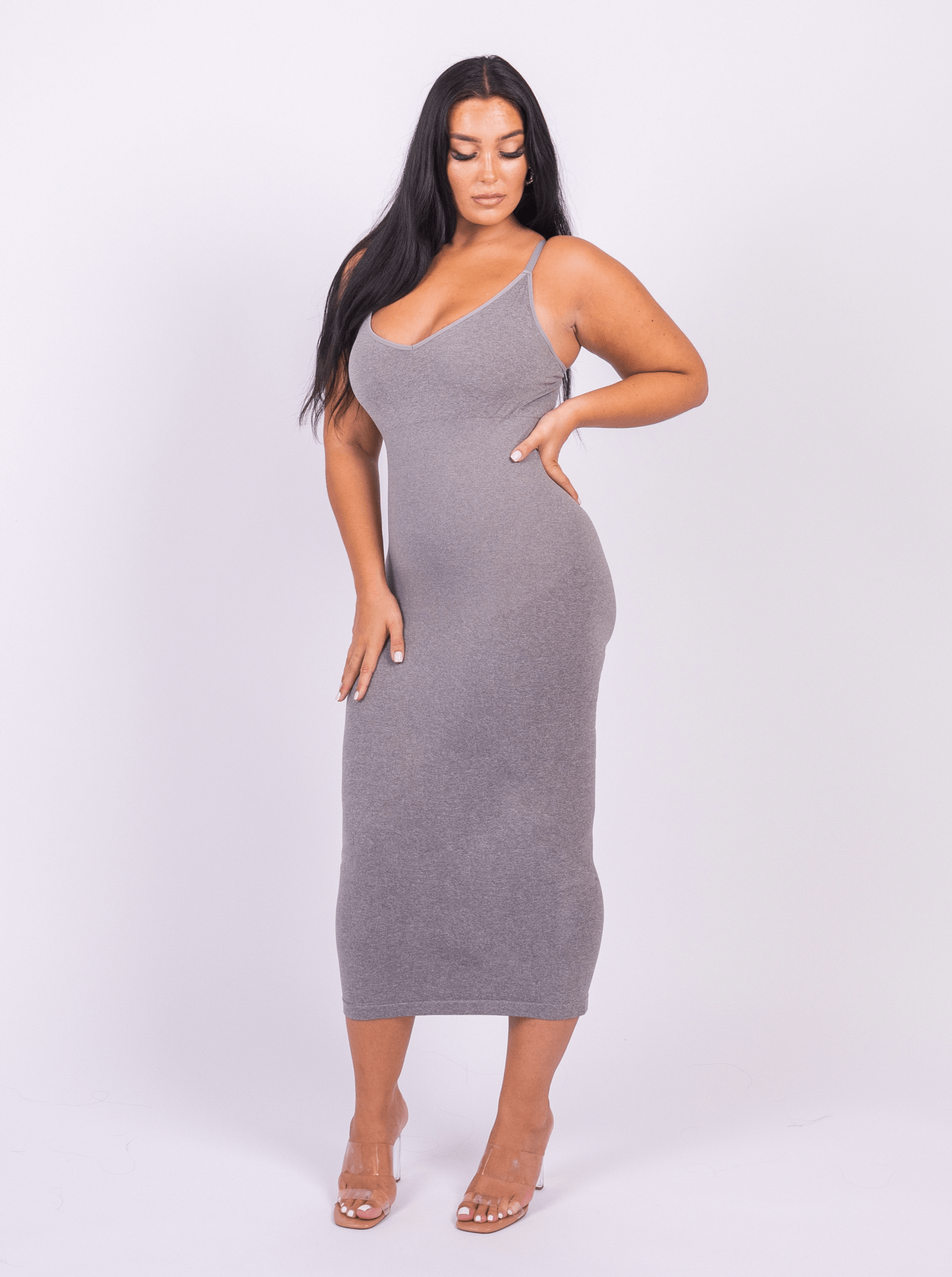 Azura V-Neck Spaghetti Strap Shaper Maxi Dress