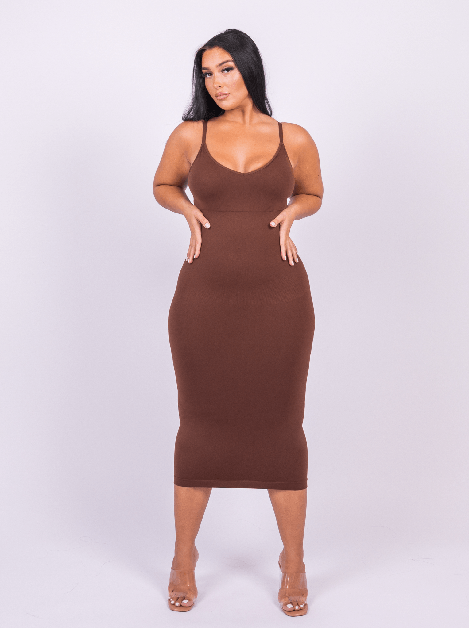 Azura V-Neck Spaghetti Strap Shaper Maxi Dress