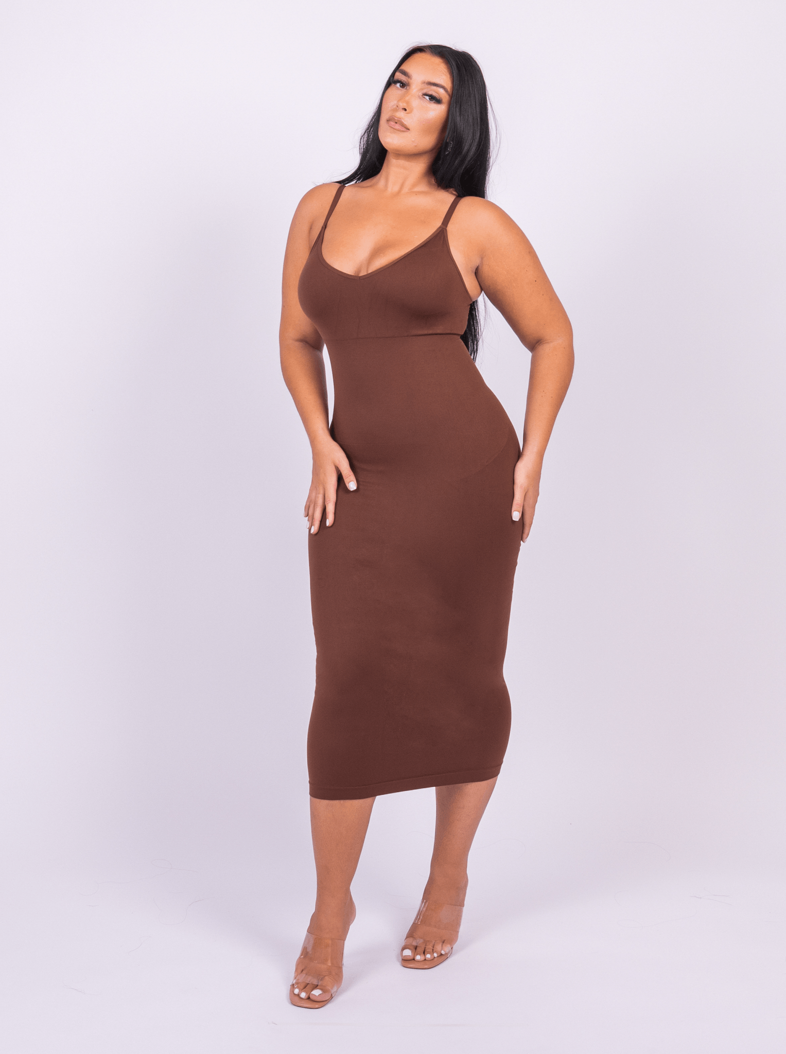 Azura V-Neck Spaghetti Strap Shaper Maxi Dress