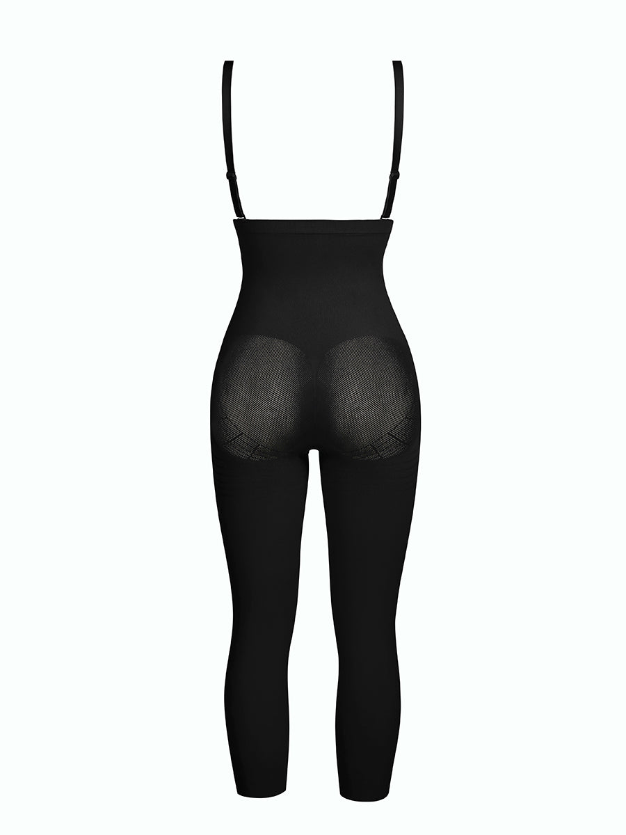 Dhalia - Knee-Length Full Body Shaper with Adjustable Shoulder Straps