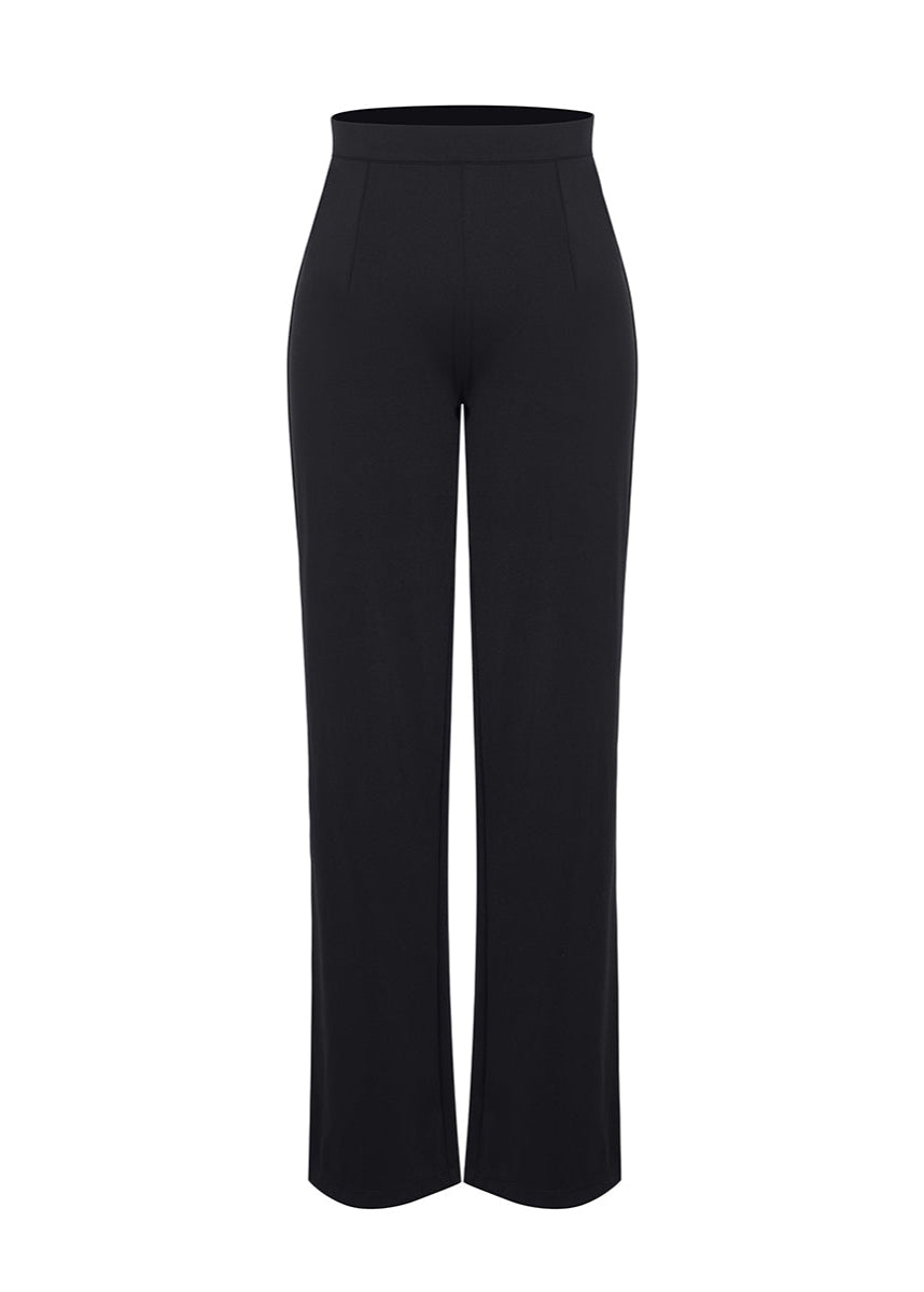 Larisa - High-Waisted Shaping Mesh Pants with Straight Legs
