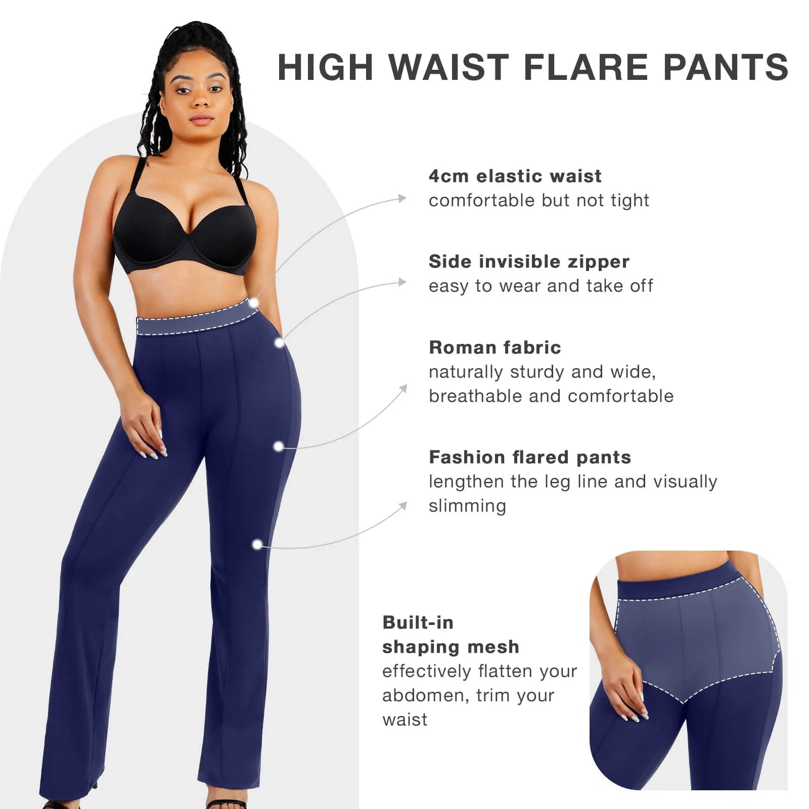 Theresa - High-Waisted Shaping Flare Shorts
