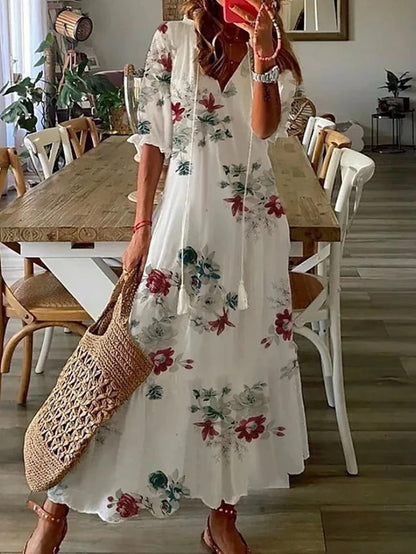 Gretha | Bohemian Dress with Tummy Coverage